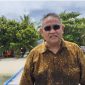 Ketua Umum Jaringan Media Siber Indonesia (JMSI) Dr Teguh Santosa MA menyempatkan diri menikmati keindahan alam Raja Ampat