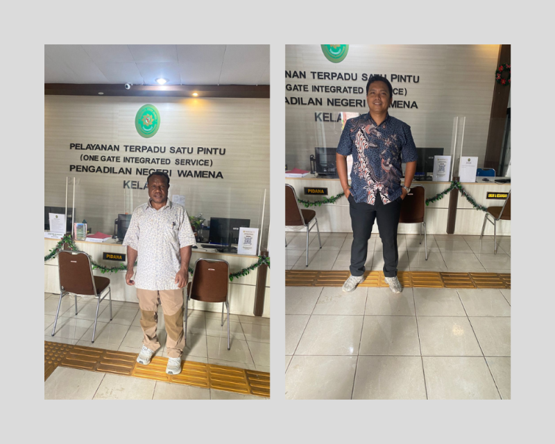 Foto: Metu Iksomon SH dari Kantor Yuliyanto & Associates (duduk) dan Max Mallu, SH sari Kantor Hukum Yuliyanto, SH, MH & Associates. 