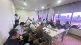 pertemuan dengan Badan Perencanaan Pembangunan Nasional di Kantor Komite Eksekutif Papua Lantai 16, Jalan Medan Merdeka Timur, Monas, Jakarta, pada Rabu (25/2/2026). Pertemuan dengan Tim Bappenas itu  turut dihadiri Pimpinan KEP, Ribka Haluk dan John Gluba Gebze.