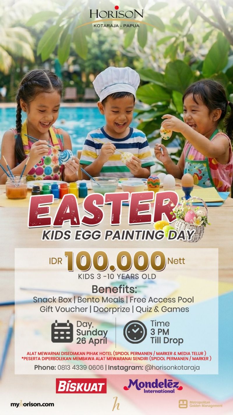 Easter Kids Egg Painting Day, Aktivitas Edukatif Seru di Hotel Horison Kotaraja