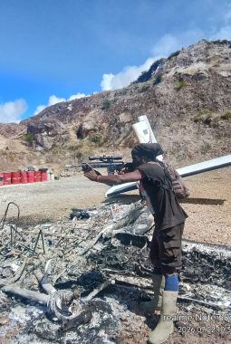 Satgas Damai Cartenz Dalami Penembakan Pilot AS dan Pembakaran Pesawat PT AMA di Yahukimo